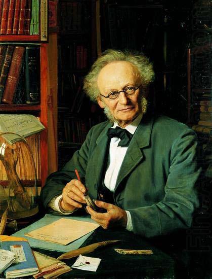 Portrait of Japetus Steenstrup, Danish zoologist, August Jerndorff